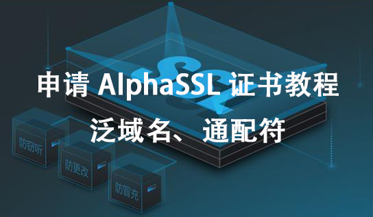 申请 AlphaSSL 泛域名/通配符证书教程