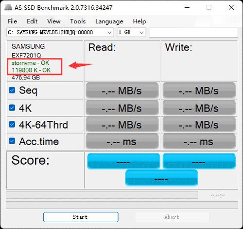 AS-SSD-Benchmark-程序界面